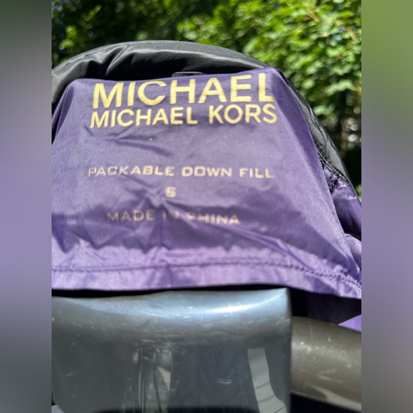 Michael Kors Packable Down Lightweight Jacket Size Small Black - Picture 6 of 6